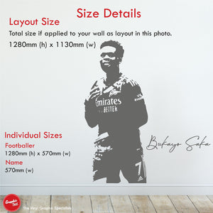 Bukayo Saka Arsenal Football Wall Sticker