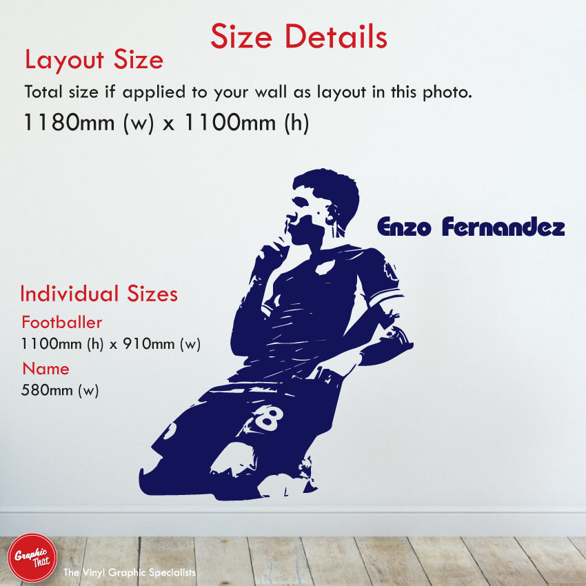 Enzo Fernández Chelsea Football Wall Art Sticker