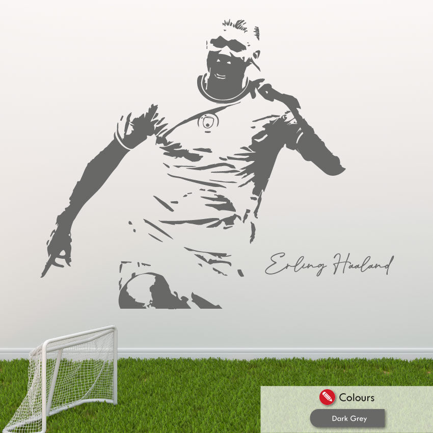 Erling Haaland Man City football wall art sticker with his celebration face point