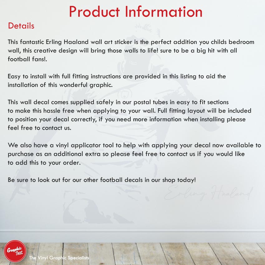 Erling Haaland Man City Football Wall Sticker