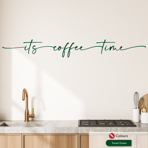 Coffee Time Quote Kitchen Wall Art Sticker