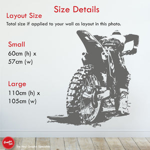 Motocross Motorcycle Wall Art Sticker