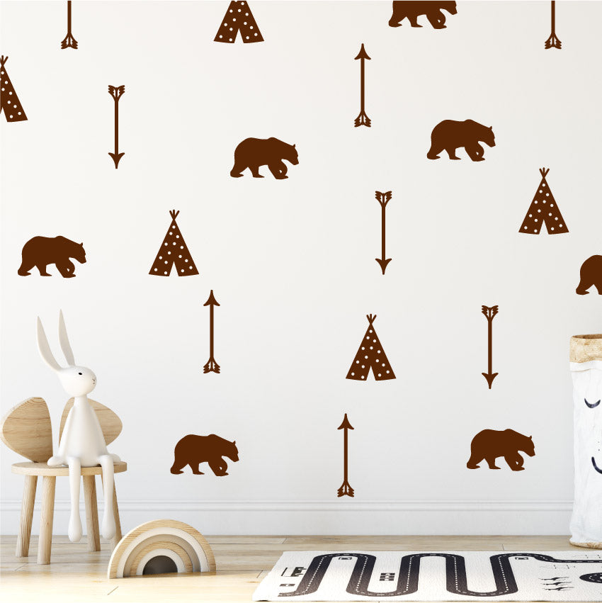 Adventure Wall Stickers Brown