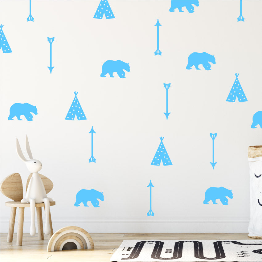 
            
                Load image into Gallery viewer, Adventure Wall Stickers Baby Blue
            
        