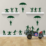 Army Toy Men Wall Stickers Forest Green