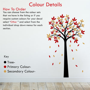 
            
                Load image into Gallery viewer, Autumnal Tree Wall Sticker Colour Information
            
        