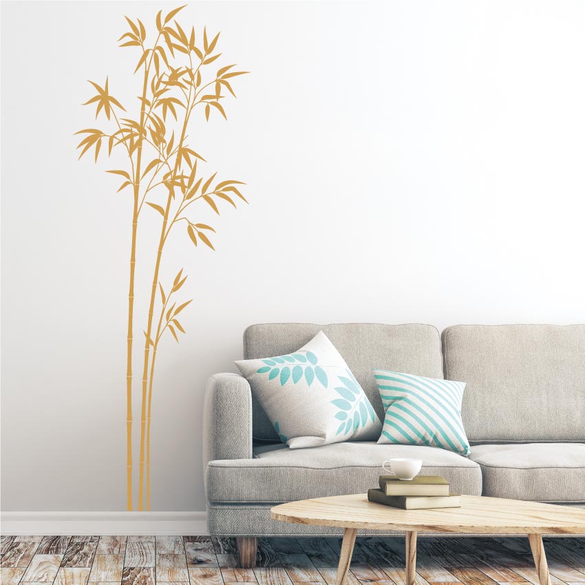 
            
                Load image into Gallery viewer, Tall Bamboo Home Wall Art Sticker Gold
            
        