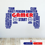 Controller-Word-Cloud-Wall-Art-Sticker-Medium-Blue-Red