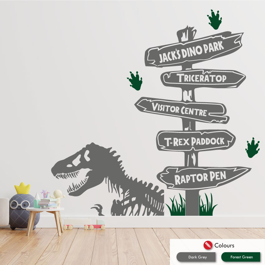 
            
                Load image into Gallery viewer, Boys Dinosaur Personalised Wall Decal
            
        