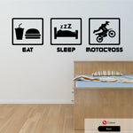 Eat Sleep Motocross Wall Art Sticker