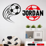 Football Ball Personalised Wall Art Sticker