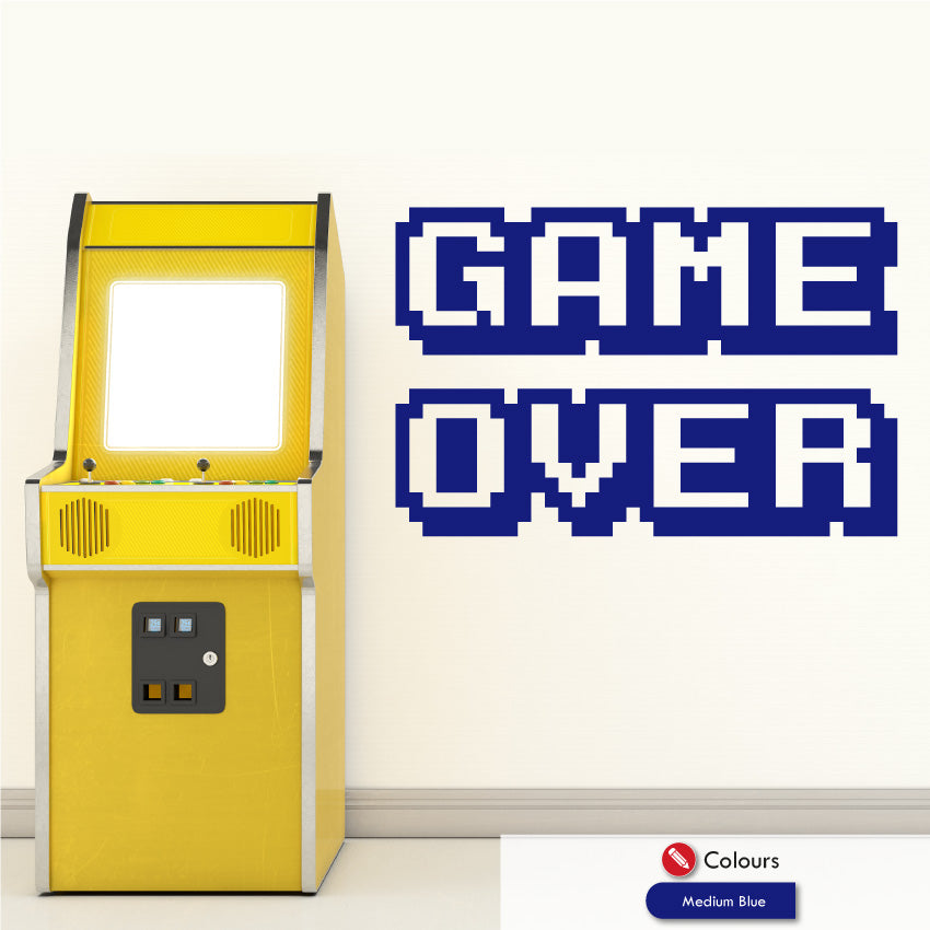 
            
                Load image into Gallery viewer, Game Over Retro Gaming Wall Decal
            
        