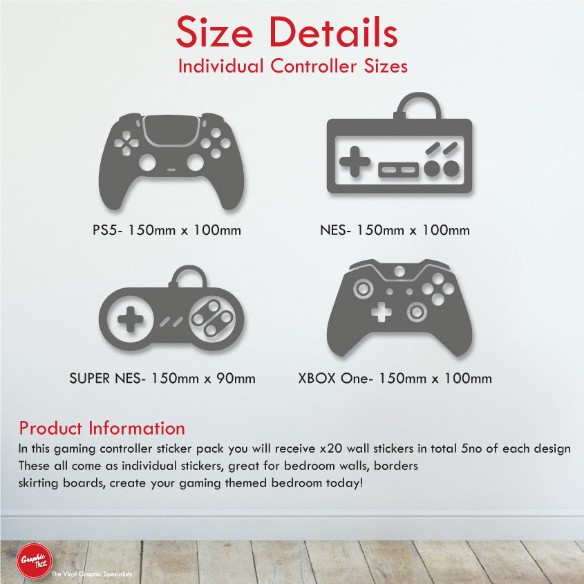 Gaming Controller Wall Art Stickers – Graphic That