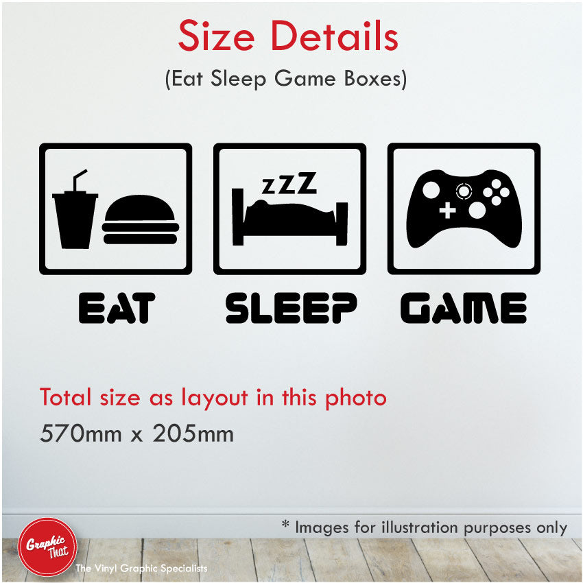 
            
                Load image into Gallery viewer, Gaming wall sticker eat sleep game
            
        