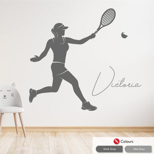 Tennis Girls Personalised Wall Art Decal