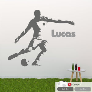 
            
                Load image into Gallery viewer, Goalkeeper Personalised Football Wall Sticker Dark Grey Mid Grey
            
        