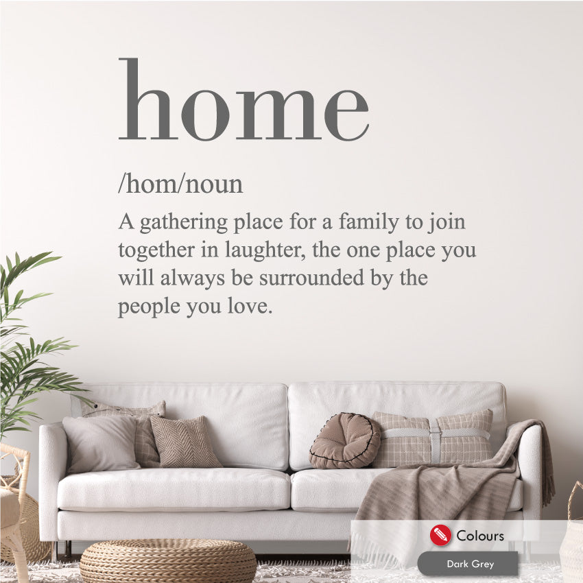 Home Noun Quote Wall Decal