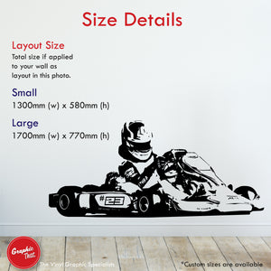 
            
                Load image into Gallery viewer, Karting Personalised Wall Art Sticker
            
        