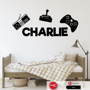 
            
                Load image into Gallery viewer, Kids Gaming Personalised Wall Art Decal
            
        