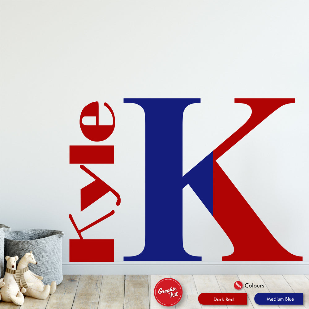 
            
                Load image into Gallery viewer, Monogram Personalised Wall Decal
            
        