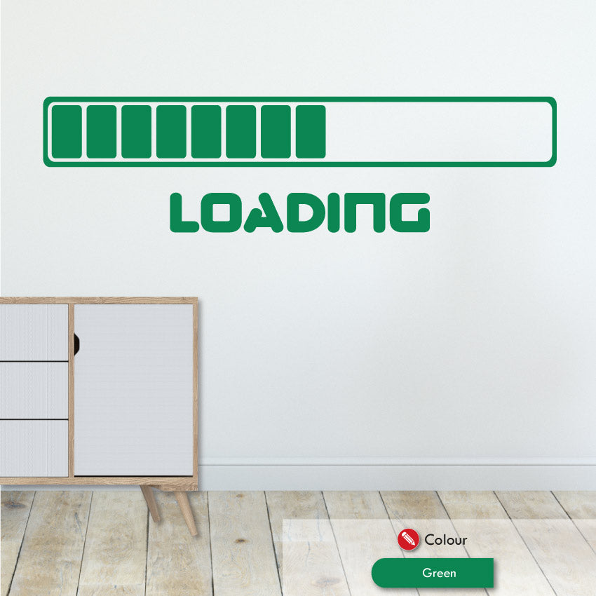 Loading Bar gaming wall art sticker green