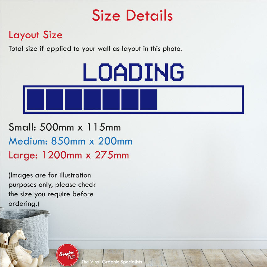 Loading Bar Sticker Loading Bar Retro Gaming Wall Art Sticker – Graphic That