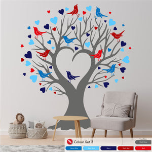 Love Heart Family Tree Wall Decal