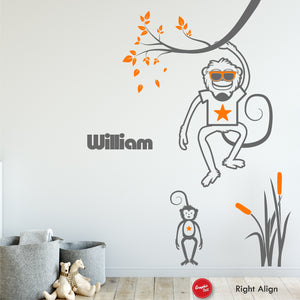 
            
                Load image into Gallery viewer, Monkeys Personalised Wall Sticker
            
        