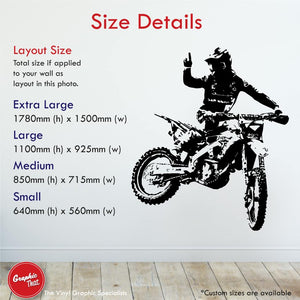 
            
                Load image into Gallery viewer, motocross biker wall art decal sizes
            
        