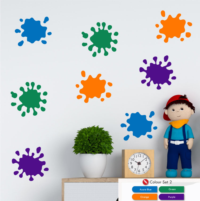 Paint Splashes Wall Art Stickers x40 – Graphic That