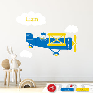 Plane Personalised Wall Art Sticker