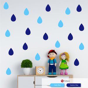 Raindrops Nursery Wall Stickers x180