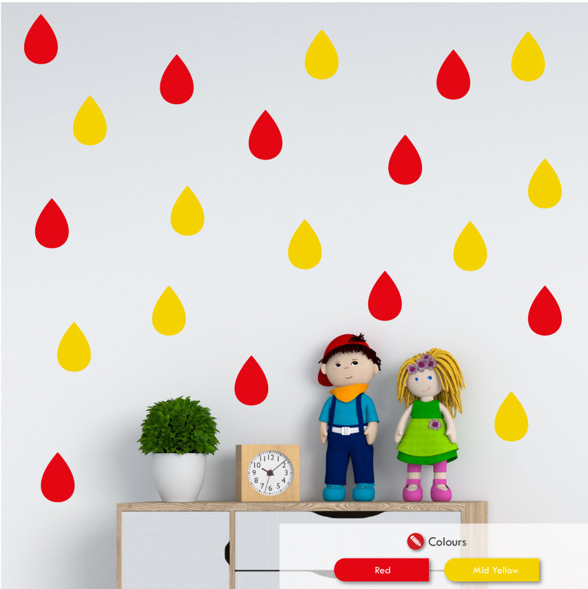 
            
                Load image into Gallery viewer, Raindrops Nursery Wall Stickers x180
            
        
