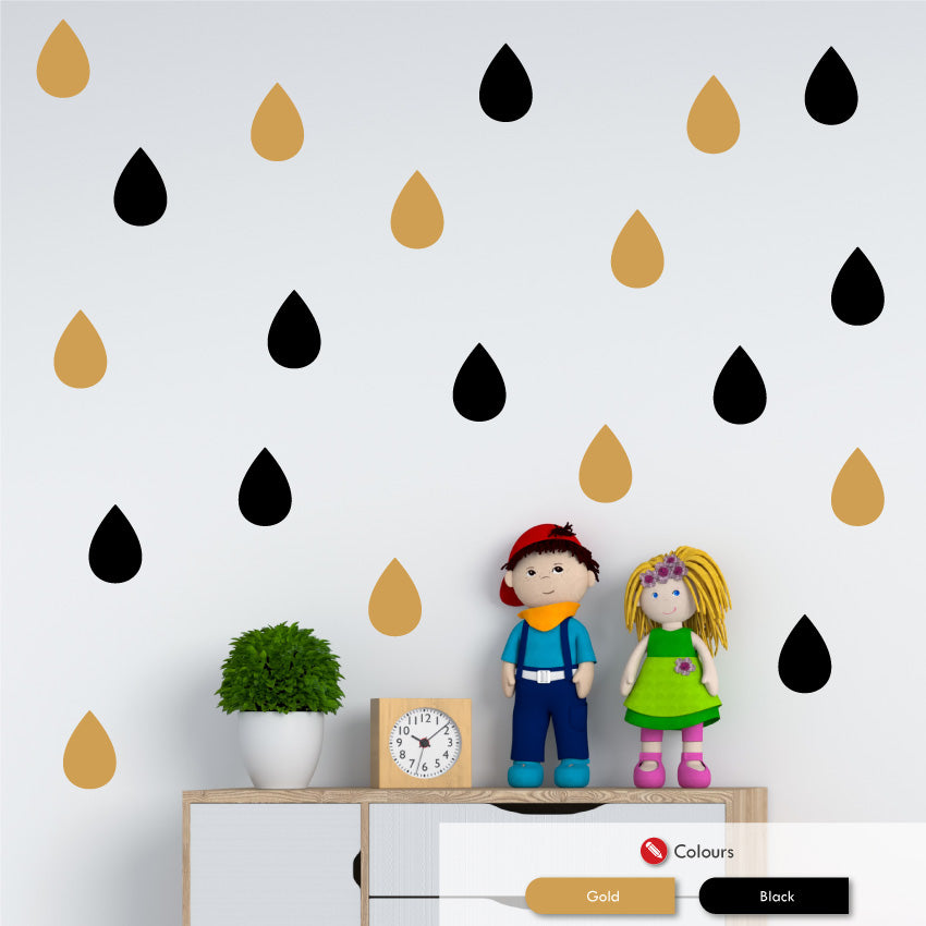 Raindrops Nursery Wall Stickers x180