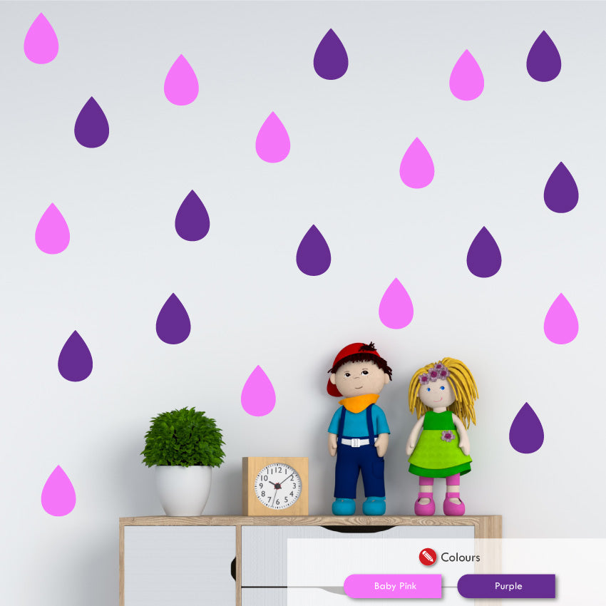 Raindrops Nursery Wall Stickers x180