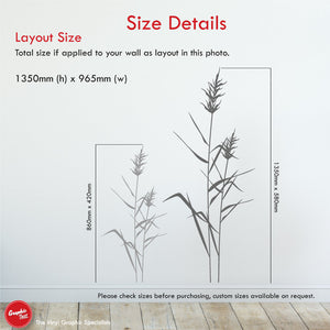 Reed grass wall decal 