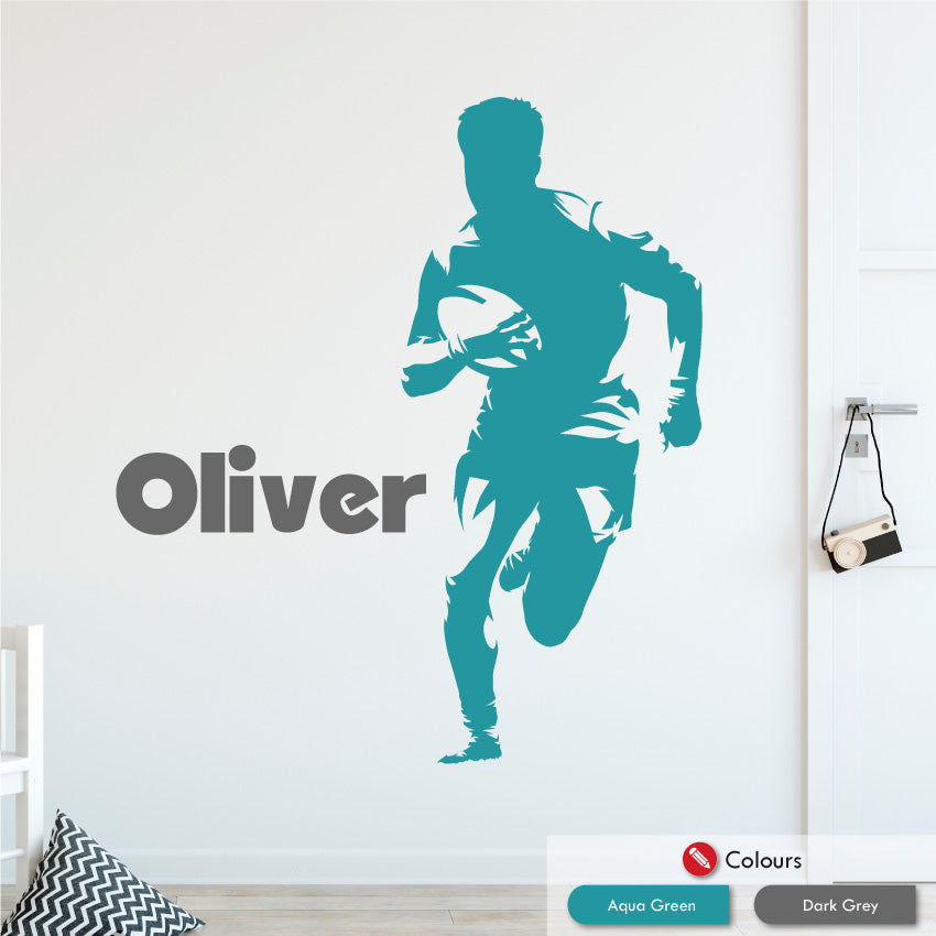 Wall Designer | Personalised Name Boys Girls Wall Art Sticker - Tennis