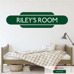 Train Sign Personalised Wall Sticker