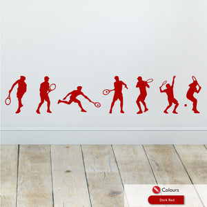 
            
                Load image into Gallery viewer, Boys Tennis Wall Art Stickers Dark red
            
        