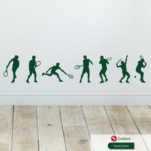 Boys Tennis Wall Art Stickers Forest Green