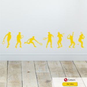 Boys Tennis Wall Art Stickers Mid Yellow