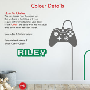XBOX One Personalised Wall Sticker colour details