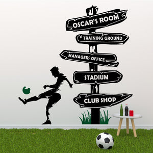 
            
                Load image into Gallery viewer, Football Signpost Personalised Wall Decal
            
        