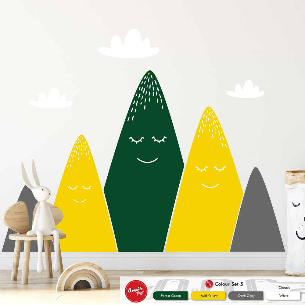 
            
                Load image into Gallery viewer, Smiley Mountains Wall Sticker
            
        